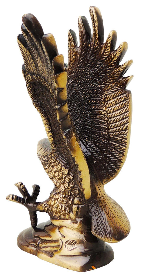 Brass Antique Showpiece Eagle Statue 1.12kg